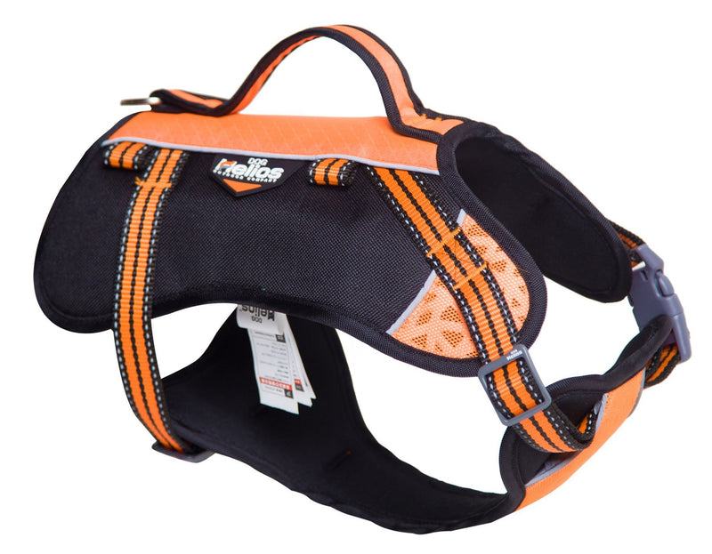 [Australia] - DOGHELIOS Freestyle 3-in-1 Explorer Sporty Fashion Convertible Pet Dog Backpack, Harness and Leash, Medium, Orange 