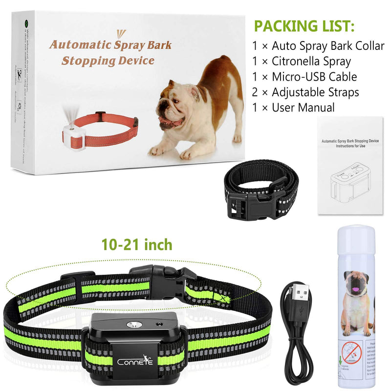 Auto Citronella Bark Collar for Dogs, [1Citronella Spray] Waterproof Spray Dog Training Collar, No Shock Humane Citronella Dog Barking Collars, Safer Rechargeable Anti Barking Control Collar Black - PawsPlanet Australia