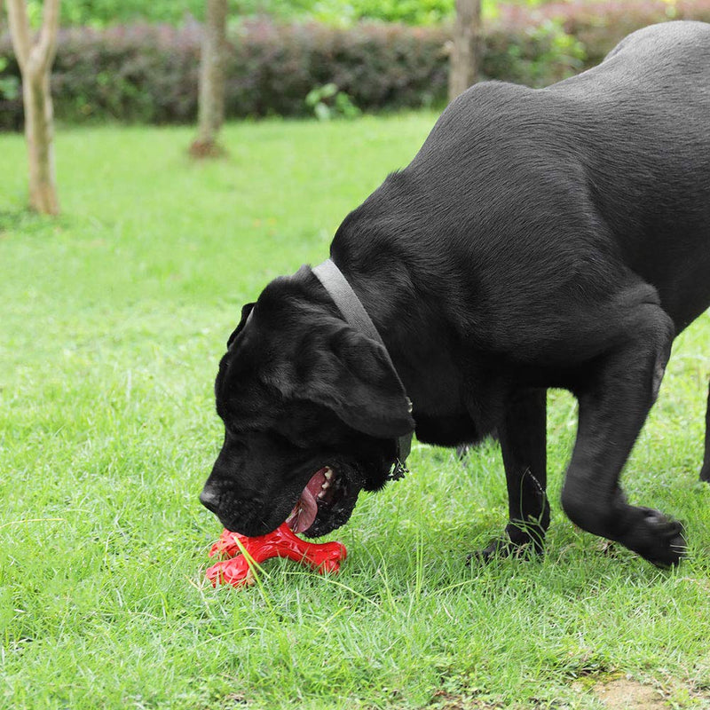 [Australia] - CVALIN Dog Chew Toys for Aggressive Chewers Dog Bones Teeth Cleaning Teething Toy, Dog Toys Chewers Indestructible，Durable Natural Rubber Food Grade Chew Toys for Medium and Large Dogs 