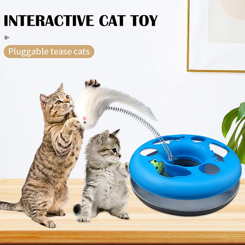 Cat Toys, Interactive Cat Toys for Indoor Cats, Funny Kitten Toys, Pet Cat Spring Toy with Moving Balls Catch Exercise - PawsPlanet Australia