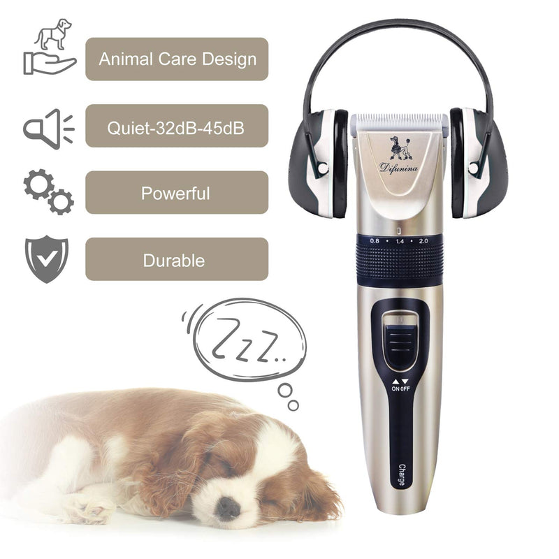 DIFUNINA Small Dog Grooming Kit Dog Hair Clipper Dog Shaver Clippers Cordless Rechargeable Low Noise Pet Grooming Kit Set for Dogs Cats Pets - PawsPlanet Australia