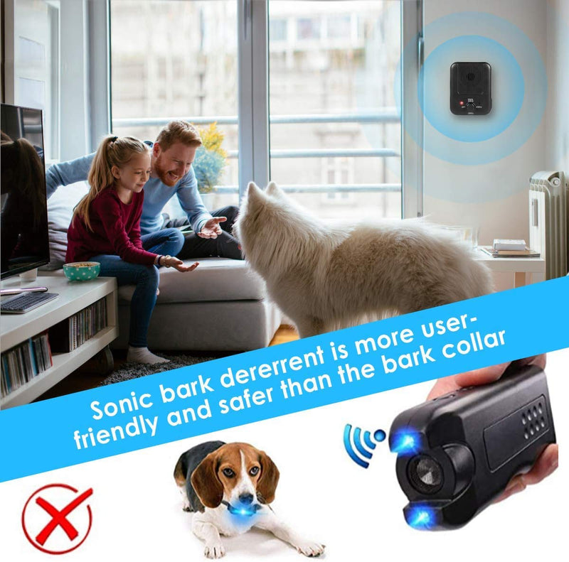 Anti Barking Device, 2-in-1 Bark Control Device and Dog Training, Ultrasonic Dog Barking Deterrent, Waterproof Bark Box, Effective and Safe Sonic Barking Control Devices for Outdoor (Max 50 Feet) New-Black - PawsPlanet Australia