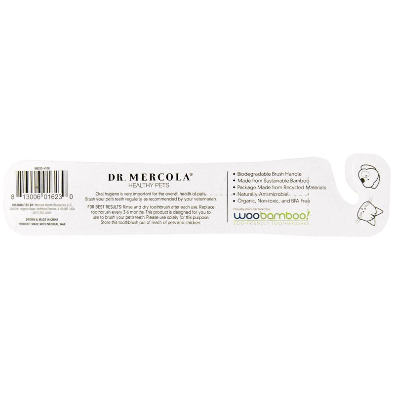 Dr. Mercola Eco-Friendly Pet Toothbrush Large (Pack of 1) - PawsPlanet Australia