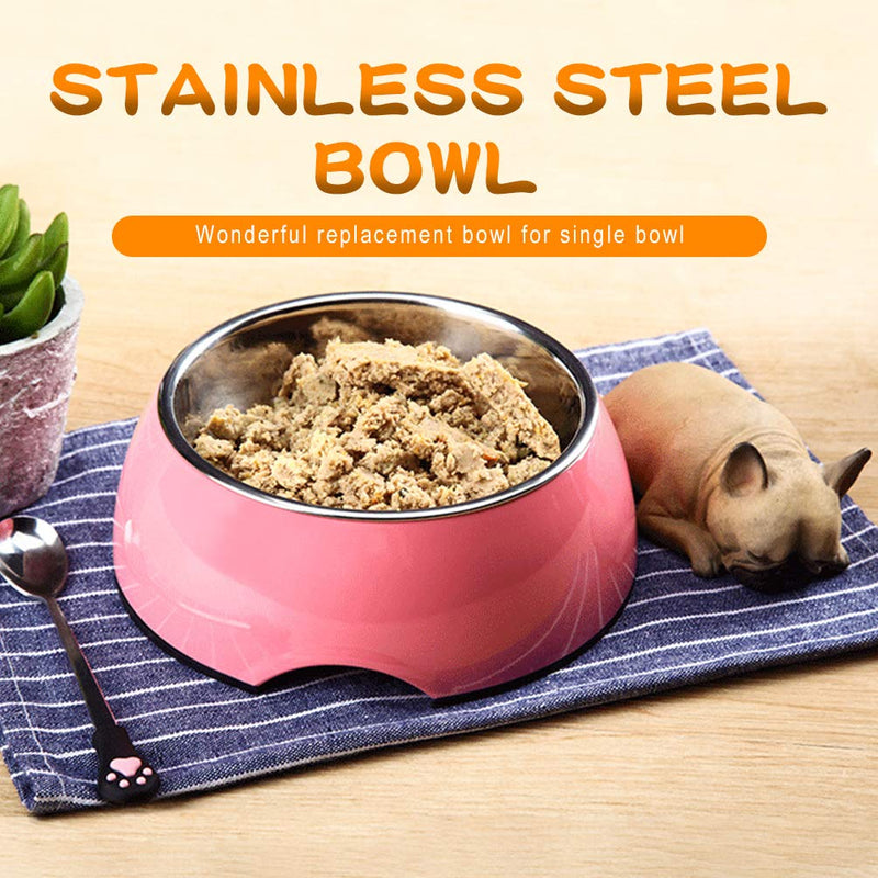 [Australia] - Super Design Two Piece Replacement Stainless Steel Bowls for Pet Feeding Station, for Dogs and Cats 1 Cup 2 Pack 