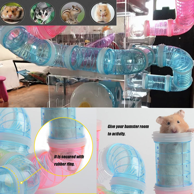 Hamster Tube Toy DIY Assorted Toy Playground Tunnel Excercise for Mouse Hamster and Other Small Animals - PawsPlanet Australia