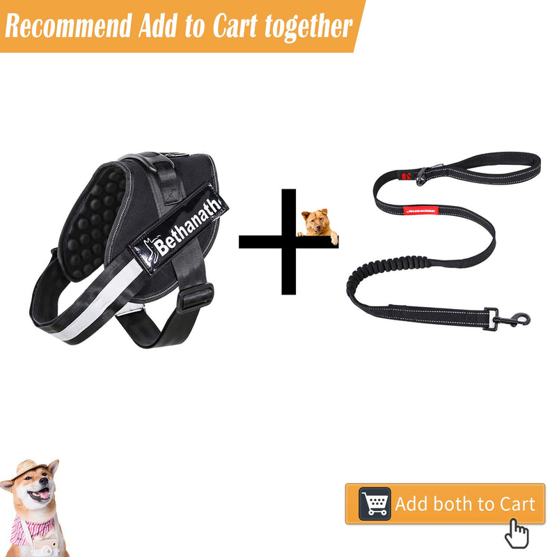 [Australia] - gulilulu Dog Training Leash with 2 Handles, Dog Walking Leash, 4-5 FT Bungee Cord Dog Leash for Small Medium Large Dogs Orange 