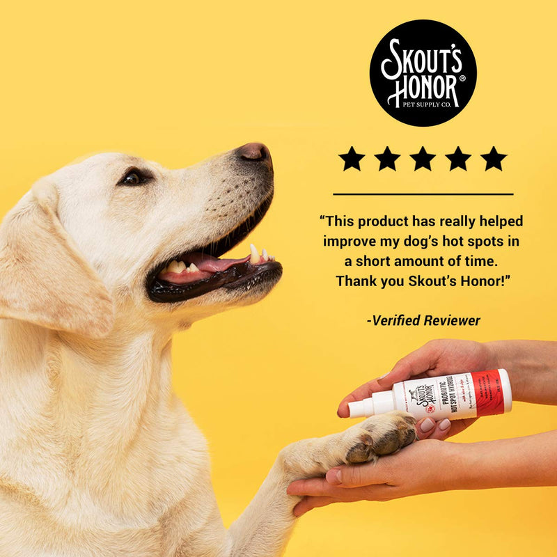 SKOUT'S HONOR: Probiotic Hot Spot Hydrogel for Dogs & Cats - Topical Wound Care with Aloe and Algin - 4 fl oz - All-Natural, Non-Medicated - Promotes Healing Conditions for Hot Spots, Cuts, Abrasions - PawsPlanet Australia