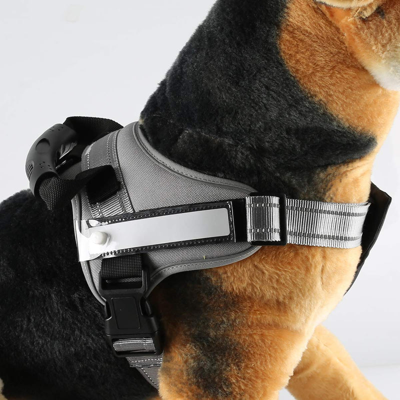 [Australia] - SKYMEE Dog Harness No-Pull Adjustable Pet Harness Nylon Webbing with Reflective Material Vest for Dogs Easy Control for Small Medium Large Dog Grey 