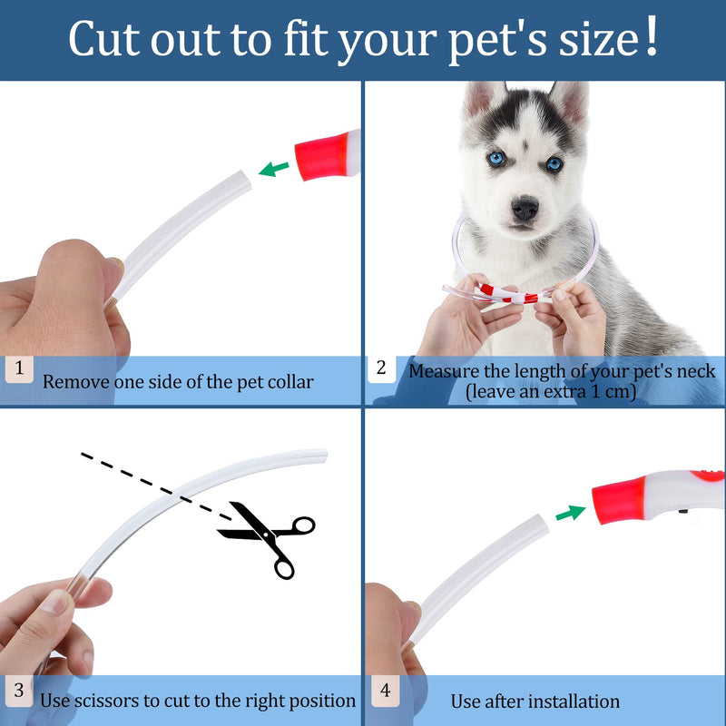 Coolzon LED light collar, rechargeable dog collar, waterproof dog collar, 3 modes, light band, dog collar, length adjustable, super bright collar, cat and dog, small, large, medium, red - PawsPlanet Australia