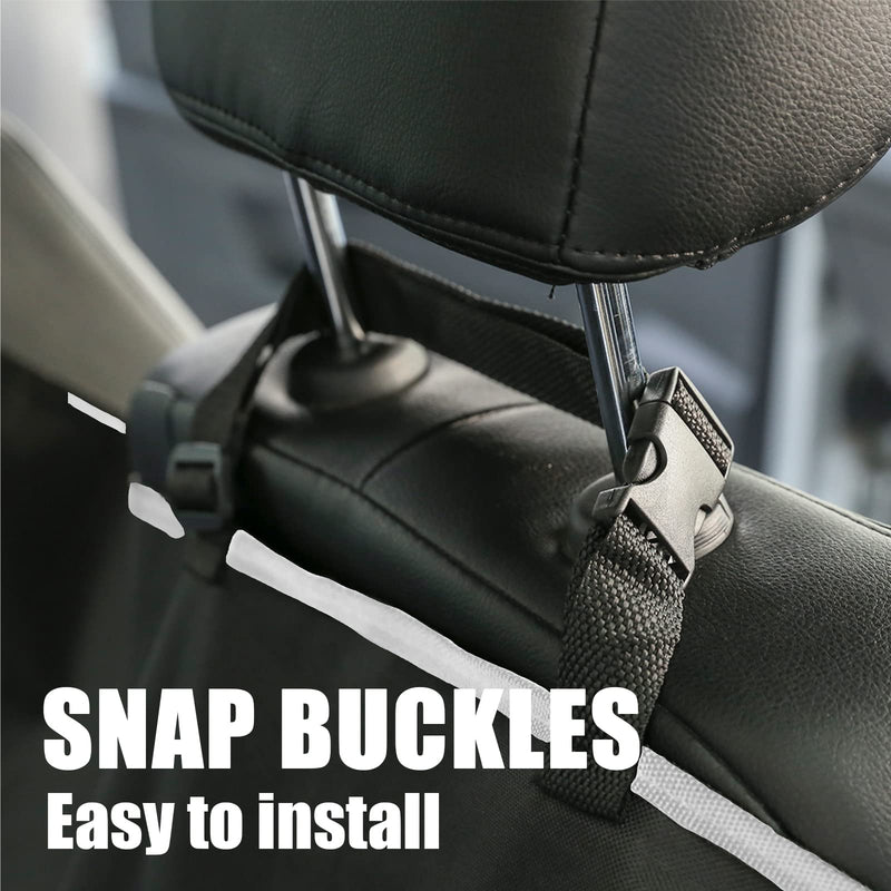 Dog Car Seat Cover,100% Waterproof with Mesh Window And Storage Pocket,Durable Scratchproof Nonslip Dog Car Hammock with Universal Size Fits for Cars/Trucks/SUV Black/White - PawsPlanet Australia