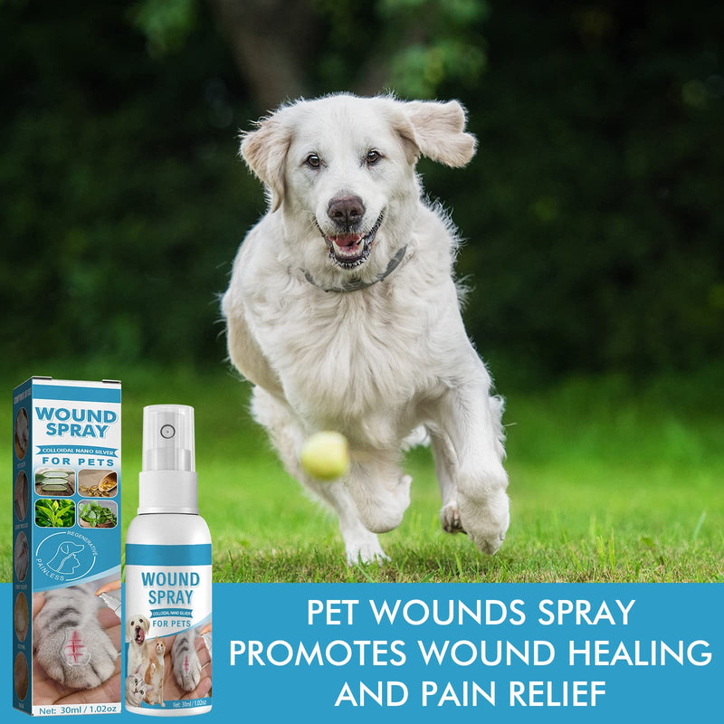 Wound Spray for Pets, Promotes Skin Healing Intensive Care Spray with Natural & Pain-Free Formula, Wound Protection Spray Hot Spot Treatment for Dogs & Cats Blue - PawsPlanet Australia