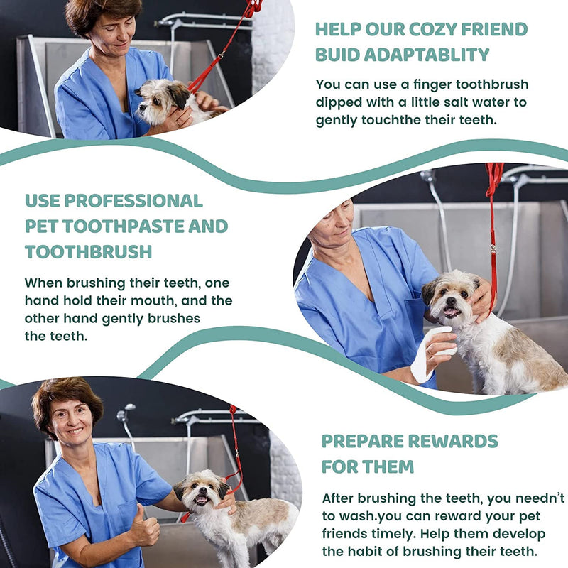 Dog toothbrush finger cots reusable, dental care dog finger cot, finger toothbrush for dogs, pet toothbrush made of knitted fabric for dogs and cats - PawsPlanet Australia