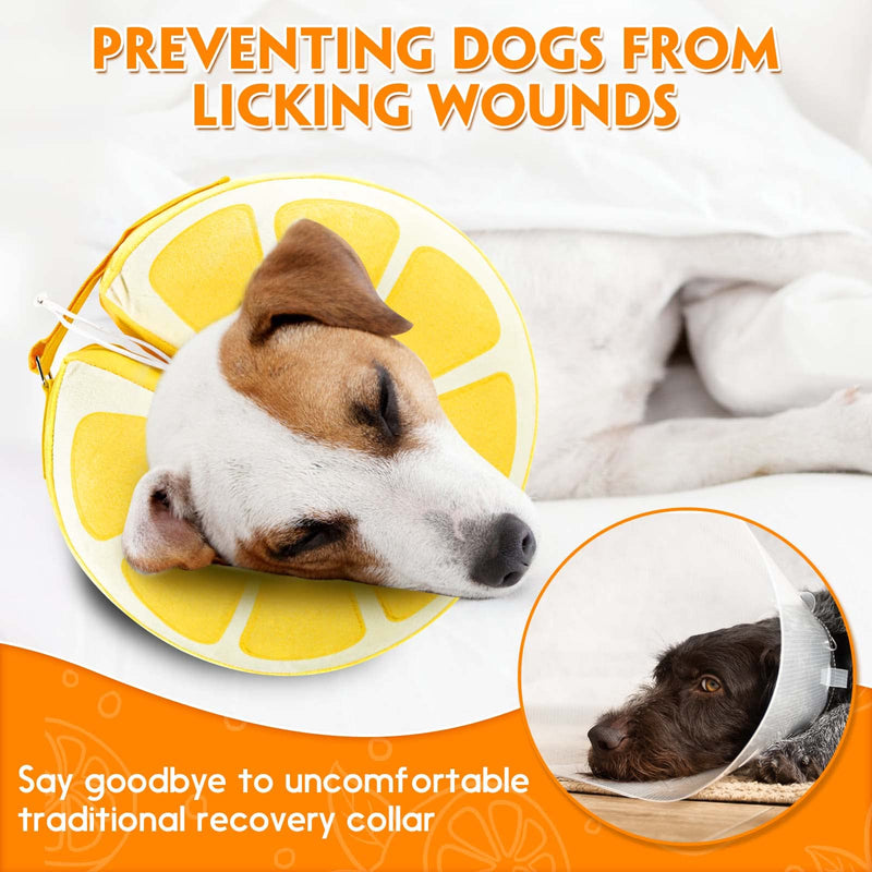 SuplutuX Inflatable Dog Cone, Protective Inflatable Collar for Dogs and Cats, Soft Dog Cone Alternative After Surgery for Wound Healing and Prevent from Biting or Scratching (Small) Small - PawsPlanet Australia