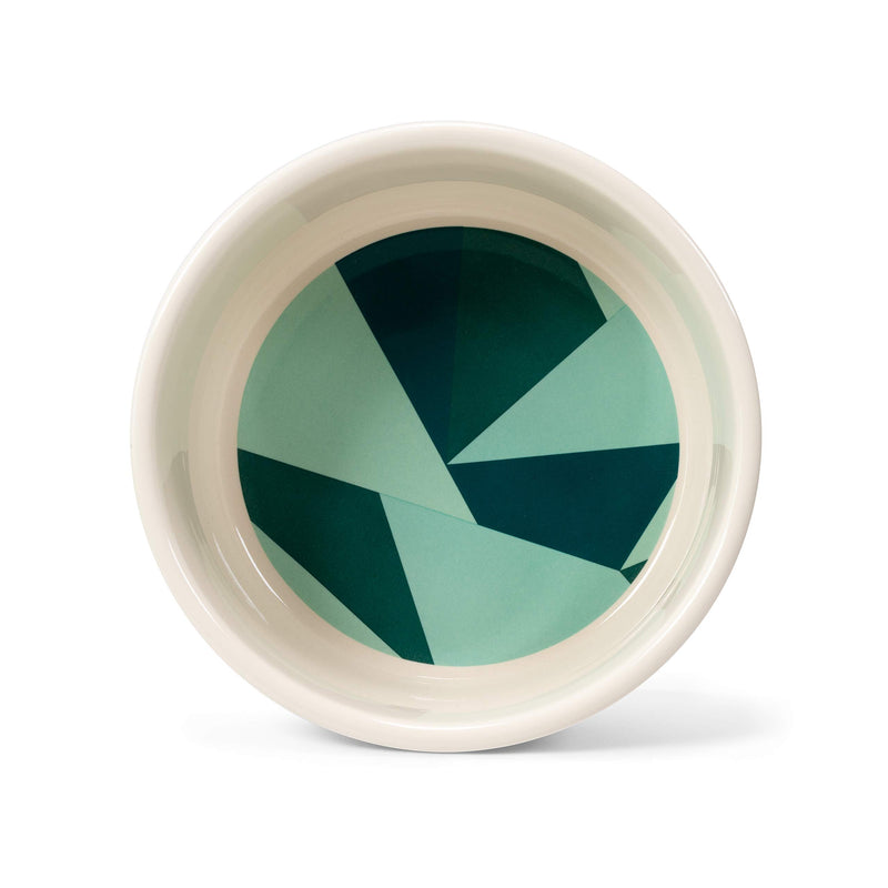 Now House for Pets by Jonathan Adler ""Chroma"" Duo Bowl Medium" Green chromatic 3 Cups - PawsPlanet Australia