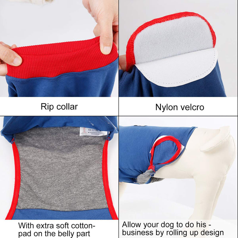 BT Bear Dog Surgical Recovery Suits Soft Elastic Cotton Pet Cat Recovery Jackets Vest Post Surgery Clothes Post Surgery Wear Anti-Licking Wounds (XX-Large) 2XL (Pack of 1) - PawsPlanet Australia