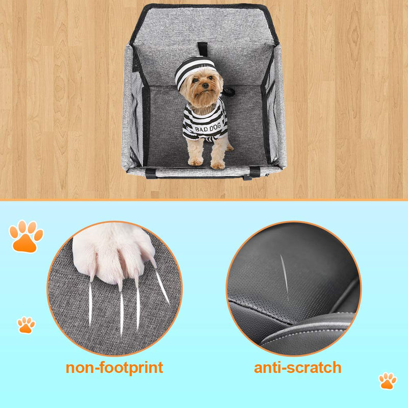 Famens Dog Car Seats Pet Car Booster Seat，Durable Portable and Breathable Bag Waterproof Puppy Car Seat Suitable for Small and Medium Dog with Headrest Strap - PawsPlanet Australia