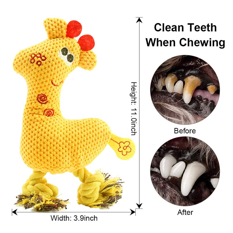 AnCoSoo Squeaky Dog Toys, Durable Dog Plush Toy, Chew InteractiveToys Dog Companion for Teeth Cleaning, Training Toys for Puppy Small Medium Large Dogs 001 - PawsPlanet Australia