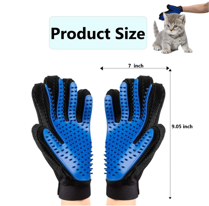 【2020 Upgrade Version】Pet Grooming,Pet brush Glove Glove Pet Hair Remover Mitt Massage Deshedding Glove Brush for Dog/Cat/Pet Grooming and Cleaning (1 Pair) - PawsPlanet Australia