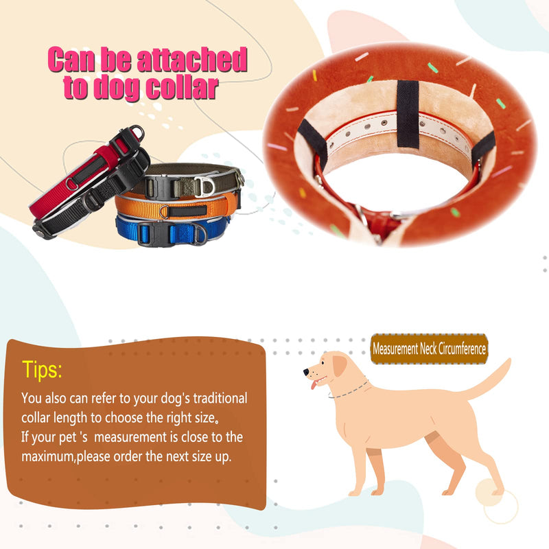 Inflatable Dog Cone Collar with Enhanced Anti-Licking, Soft Neck Donut for Dogs Cats, Recovery Pet Cone Collar After Surgery for Large Medium Small Dogs (Brown, Small) Donut Brown - PawsPlanet Australia