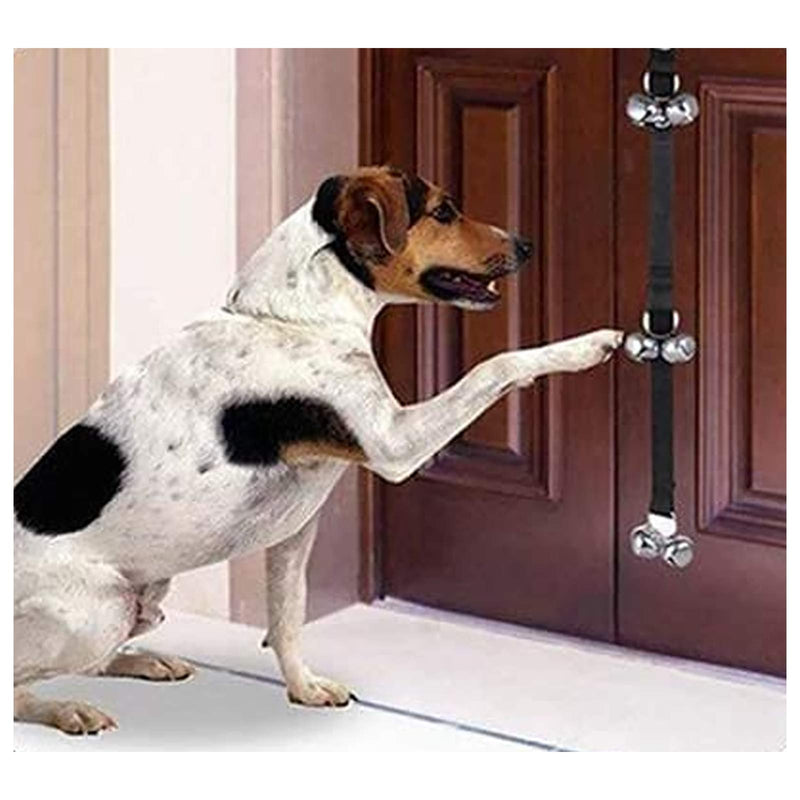 ToKinCen Dog Bell, Training Potty Pet Doorbell Adjustable Door Press Bell for Toilet Training Hunting 7 Large Dog Training Bells Clear Ring Pet Tool Communication Device with Whistle (Blue) - PawsPlanet Australia