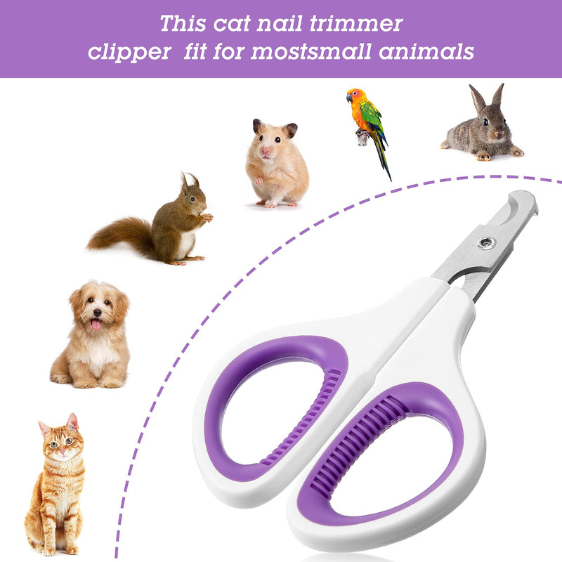 Cat Nail Trimmer Clipper Scissors for Cats Kittens Puppies Dogs Rabbits Small Animals 4 Pieces Safety Kitten Toenail Clipper Pet Claw Trimmer Stainless Steel Cat Home Grooming Tool Kit Supplies - PawsPlanet Australia
