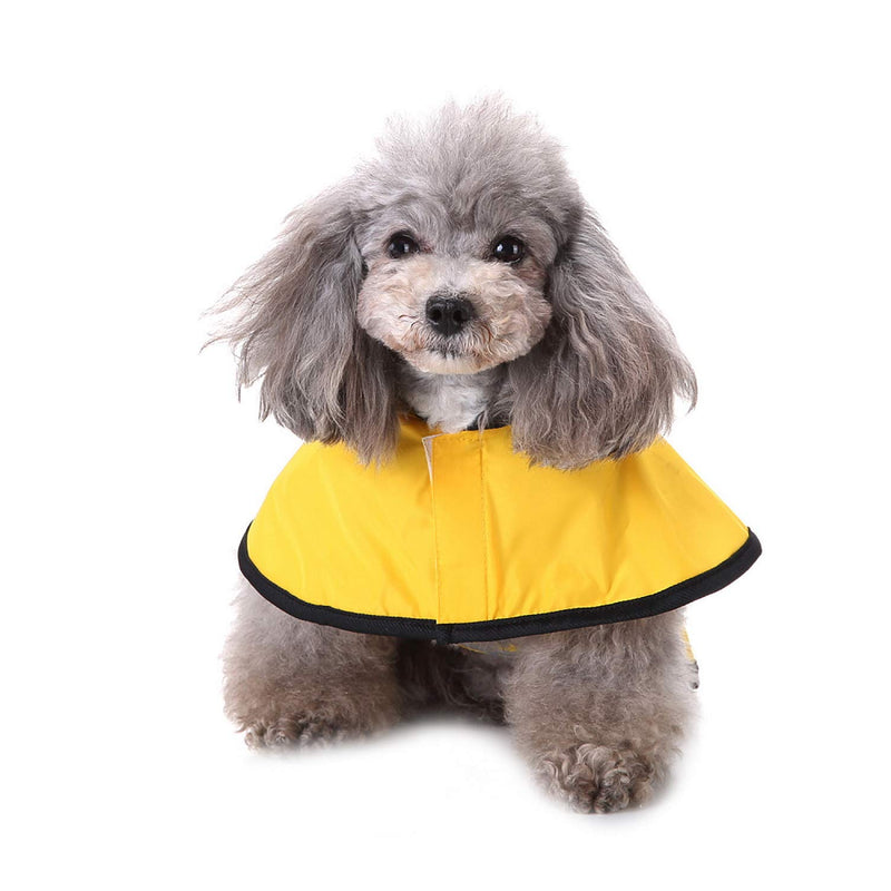 SMALLLEE_LUCKY_STORE Waterproof Dog Raincoat with Hood Pet Rain Jacket with Harness Leash Hole Reflective Band Lightweight Adjustable Slicker Poncho Rainwear for Small Medium Large Dogs,Yellow XL Yellow - PawsPlanet Australia