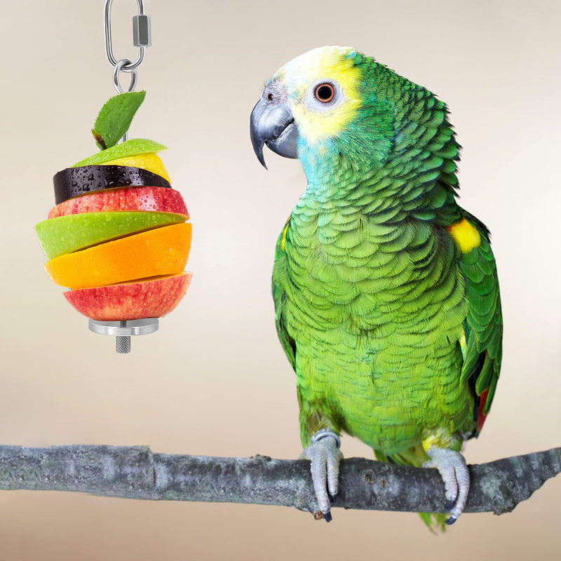 YIQUAN Bird Food Holder, Bird Feeders, Stainless Steel Parrot Fruit Vegetable Stick Holder, Foraging Toy, Bird Treat Skewer 2 Pack - PawsPlanet Australia
