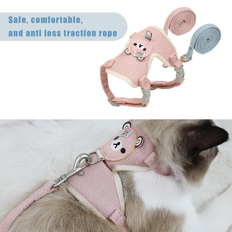 EnixwH Pack of 2 adjustable rabbit leashes, adjustable rabbit harnesses, adjustable cat harnesses, pet harnesses and leashes for rabbits, cats, small dogs and small pets - PawsPlanet Australia