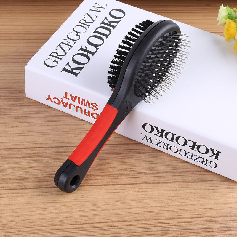 ViaGasaFamido Pet Brush, 2 Sided Pet Grooming Brush Cat Brush Dog Grooming Massage Comb Pet Grooming Tools for Dogs Cats Cleaning Loose Fur Dirt(M) M - PawsPlanet Australia