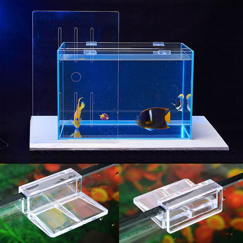 OIIKI 8 PCS Aquarium Glass Cover Clip, Clear Acrylic Support Holder, Aquarium Lid Clips Clamps, for Aquarium Fish Tank (8mm) - PawsPlanet Australia