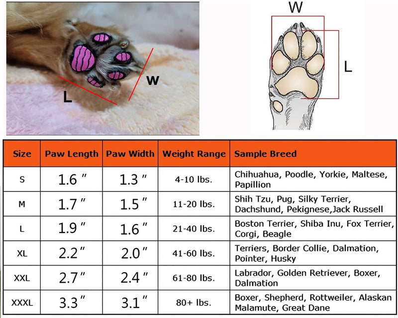 Dog Paw Protector Anti Slip Paw Grips Traction Pads,Walk Assistant for Senior Dogs,Brace for Weak Paws or Legs,Dog Shoes Booties Socks Replacement 12 sets 48 pads S-1.6*1.3 inch (L*W) - PawsPlanet Australia