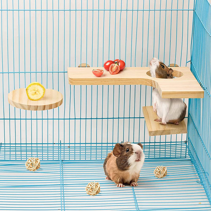 FDDD 4 pieces hamster toys, hamster accessories set, small animal toys, hamster cage accessories, hamster wooden springboards for small animals, hamster chinchilla parrot for the cage - PawsPlanet Australia