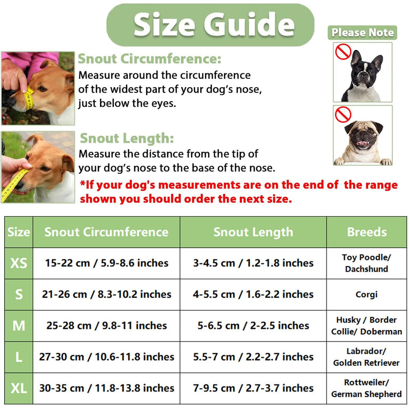 Dog Muzzle, Soft Adjustable Mesh Muzzles, Breathable Pet Mask Dog Training Muzzle for Small Medium Large Dogs (M, Black) M - PawsPlanet Australia