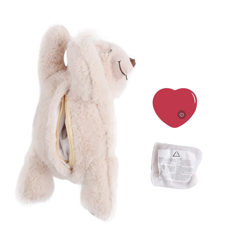 Pet Prime Snuggle Bear - Pet Plush Toy Heartbeat Plush Bear Kitty Toy Dog Comfort Toy Pattern 1 - PawsPlanet Australia