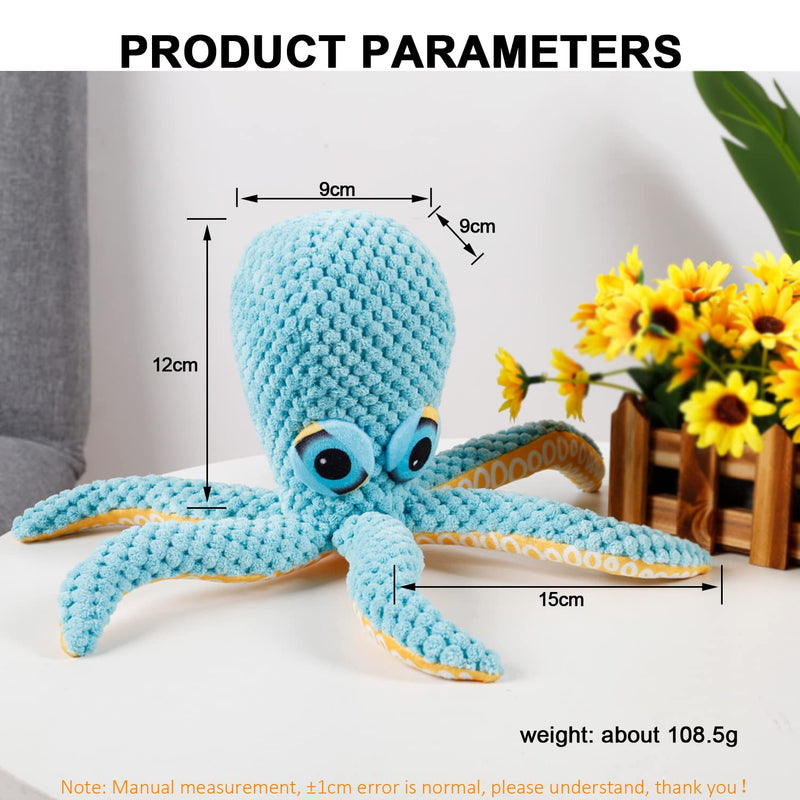 Dog squeaky toy octopus, dog toy, tug of war plush dog toy, cute squeaky dog toy with crinkle paper filled dog chew toy for puppies small, medium, large dogs - PawsPlanet Australia