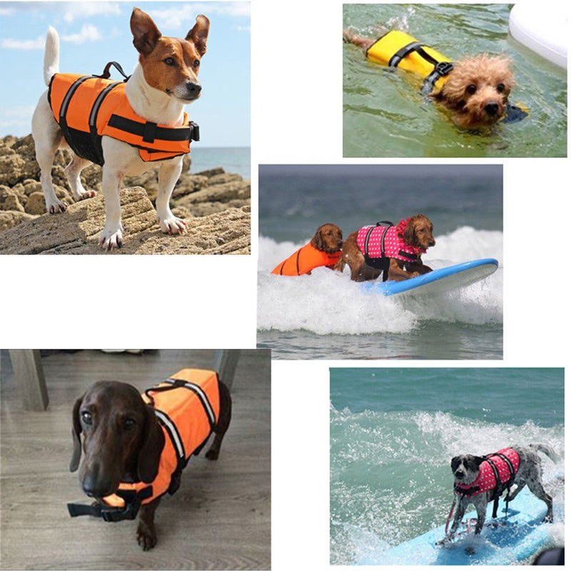 SILD Pet Life Jacket Size Adjustable Dog Lifesaver Safety Reflective Vest Pet Life Preserver Dog Saver Life Vest Coat for Swimming,Surfing,Boating, Hunting (XL, Orange) XL - PawsPlanet Australia