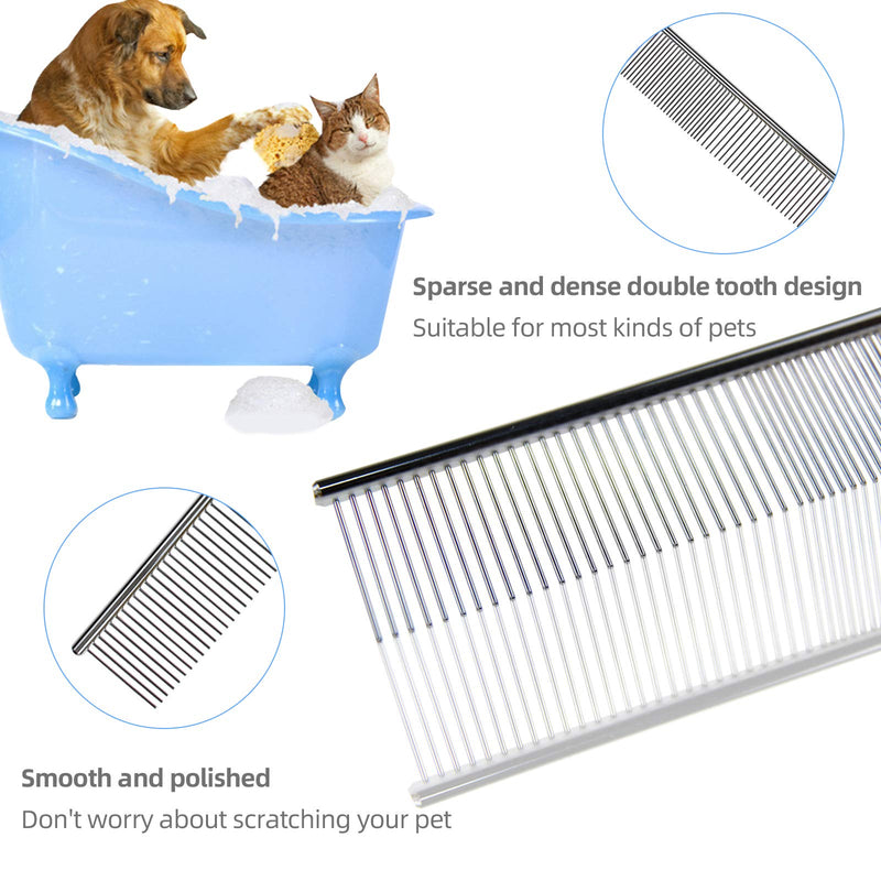 Pet Hair Remover Brush Set Dog Brush for Long Haired Dogs Cat Grooming Brush Double Sided Dog Undercoat Rake Comb for Large Medium and Small Dogs or Cats Easy Removing Mats Tangles and Shedding Big Blue - PawsPlanet Australia