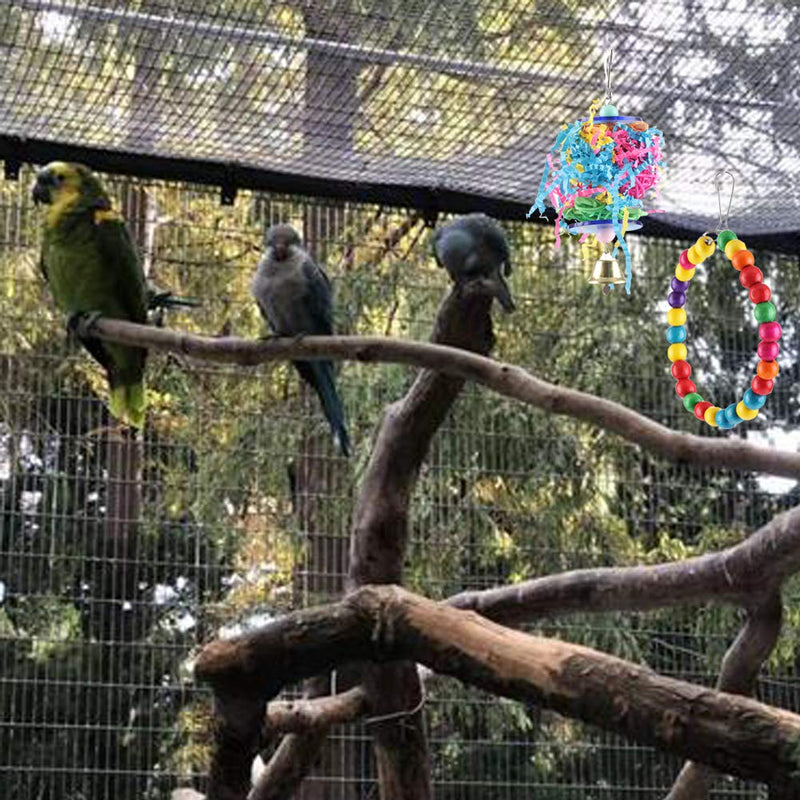 Bebester Bird Chewing Toys, 7pcs Bird Cage Toy Parrot Swing Toy Hanging Colorful Chewing Perches Parrot Toy Parrot Bite Toy for Small Conures, Love Birds, Small Parakeets Cockatiels, Macaws - PawsPlanet Australia