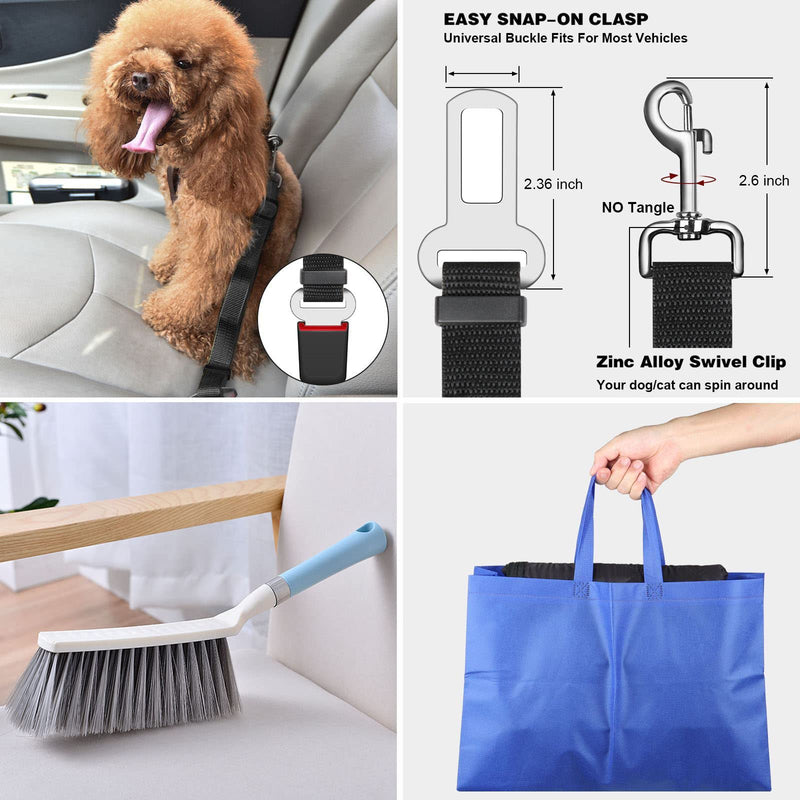 Satisby Dog Car Seat Cover, Non-slip& Scratch Proof Pet Seat Cover 54"W x 47" L (Universal Size),for Most Cars/SUVs, with Adjustable Pet Dog Car Seat Belt and Cleaning Brush&Carry Bag Rear Seat Cover for Dog - PawsPlanet Australia