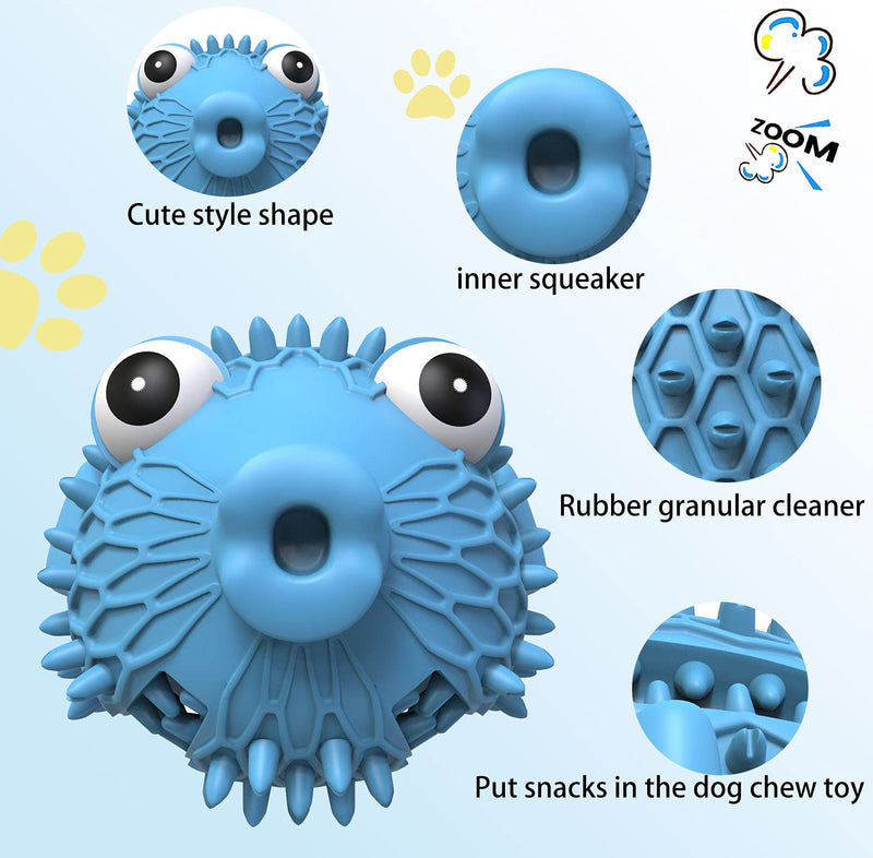 Dog Toys for Aggressive Chewing, Large Medium-Sized Dog Tooth Grinding Toy, Sturdy Dog Squeak Toy, Soothe Dog Anxiety, Natural Rubber, Milk Flavor Clean Teeth Puzzle, Slow Food Dog Toy - PawsPlanet Australia