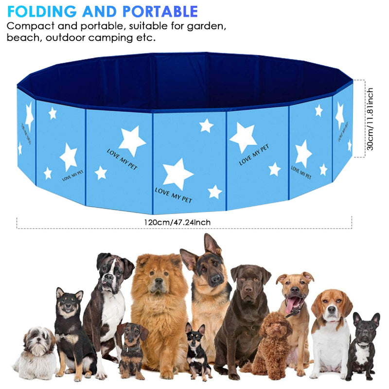 Kids Ball Pit Play, Pool Foldable Kids Pool Pet Dog Cat Bathing Tub Indoor Outdoor Puppy Pool Pad Pool in Yard Garden - PawsPlanet Australia