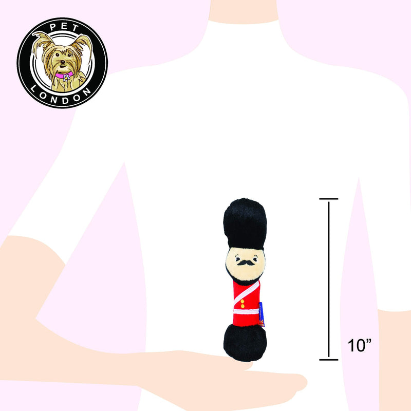 PetLondon British London Royal Guard Plush Dog Toy, Squeaky and 6" Plush London Beefeater Queen Guard Puppy Toy, Cute Fun Royal London Union Jack Dog Interactive Toy - PawsPlanet Australia