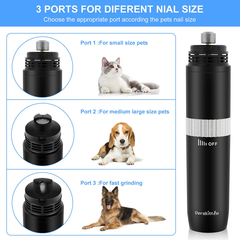 Pet Nail Grinder for Dogs Nail File, Claw Care for Dogs Nail trimmer with Stepless Speed Vacuum Cleaner for Dogs and Cat - PawsPlanet Australia