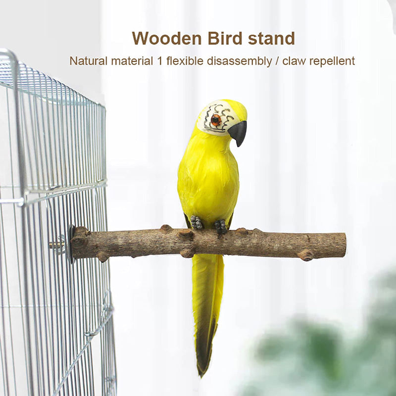 kathson Parrot Perches Birds Stand Pole Toy Natural Wood Perch Bird Cage Accessories for Parakeet, Budgies, Lovebirds（6 PCS） - PawsPlanet Australia