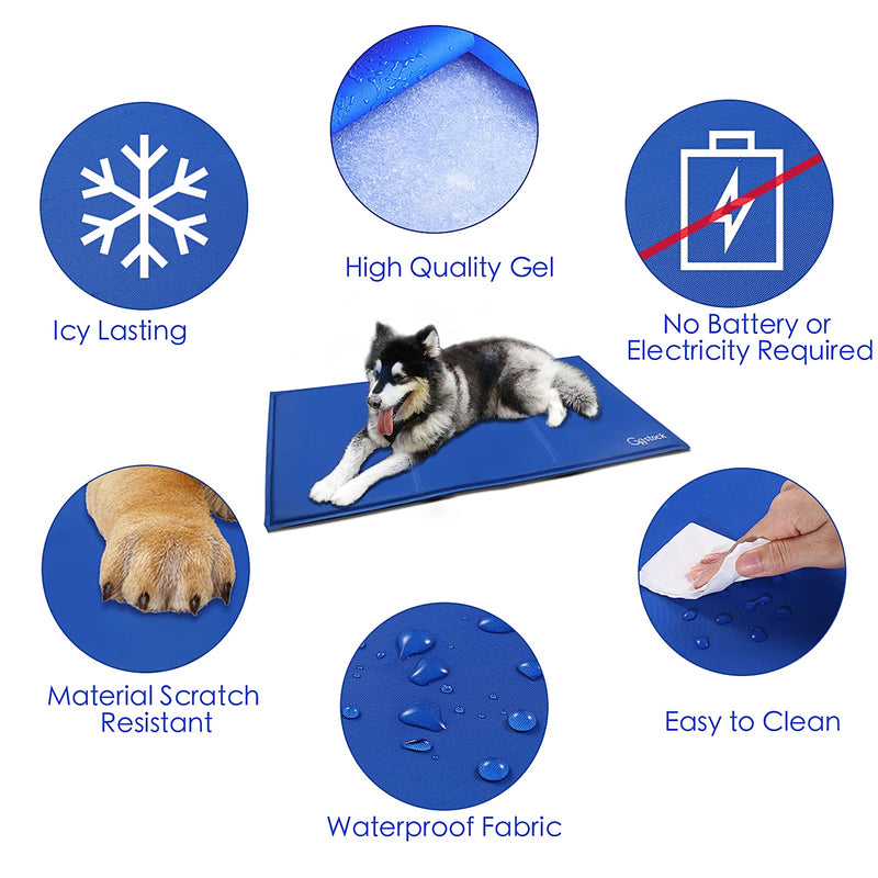 Cooling Mat for Dog, Pet Cooling Mat Non-Toxic Gel Self Cooling Pad for Dogs and Cats, Pet Cool Mat Dog Cool Pad for Crates, Kennels and Beds Perfect for Hot Summer Days, Large (90*50CM) L - PawsPlanet Australia