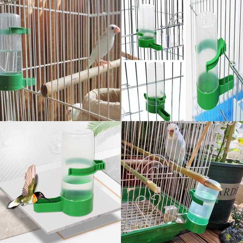 NA 4Pcs Bird Water Bottles Automatic Bird Food Water Dispensers Hanging Bird Waterers Plastic Bird Drinker Containers for Parrot Cage Accessories - PawsPlanet Australia