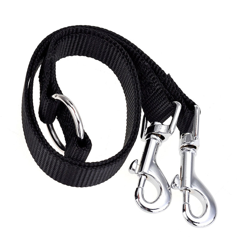 CozyCabin Dual Durable Dog Leash Strap No-Tangle for 2 Dogs Cats Small Pets for Walking Running and Training (Nylon,Black) (M) M For Small Dog - PawsPlanet Australia