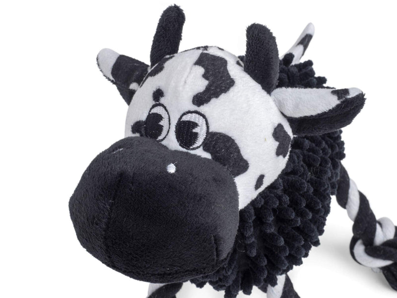 Petface Farmyard Buddies Noodle Cow Dog Toy - PawsPlanet Australia