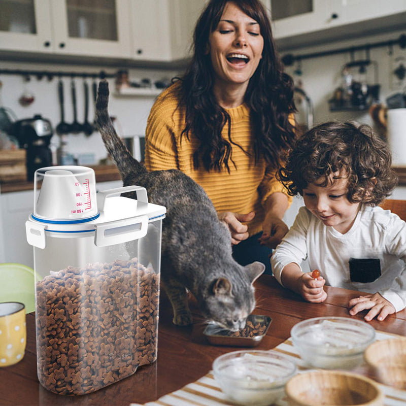 TBMax Pet Food Storage Container for Little Pets - Airtight Portable Storage Container for Dry Food, BPA Free Plastic Dogs Cats Food Storage Container with Measuring Cup for Home, Travel - PawsPlanet Australia