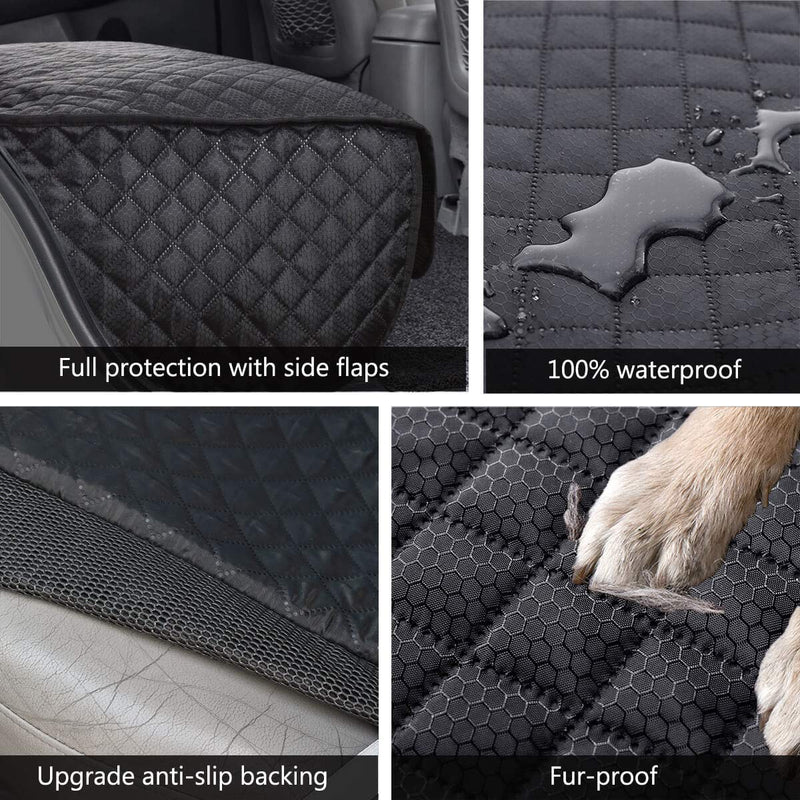 Vailge Bench Dog Car Seat Cover for Back Seat, 100% Waterproof Dog Car Seat Covers, Heavy-Duty Nonslip Back Seat Cover for Dogs, Washable Compatible Pet Car Seat Cover for Cars SUVs (Standard, Black) Standard - PawsPlanet Australia